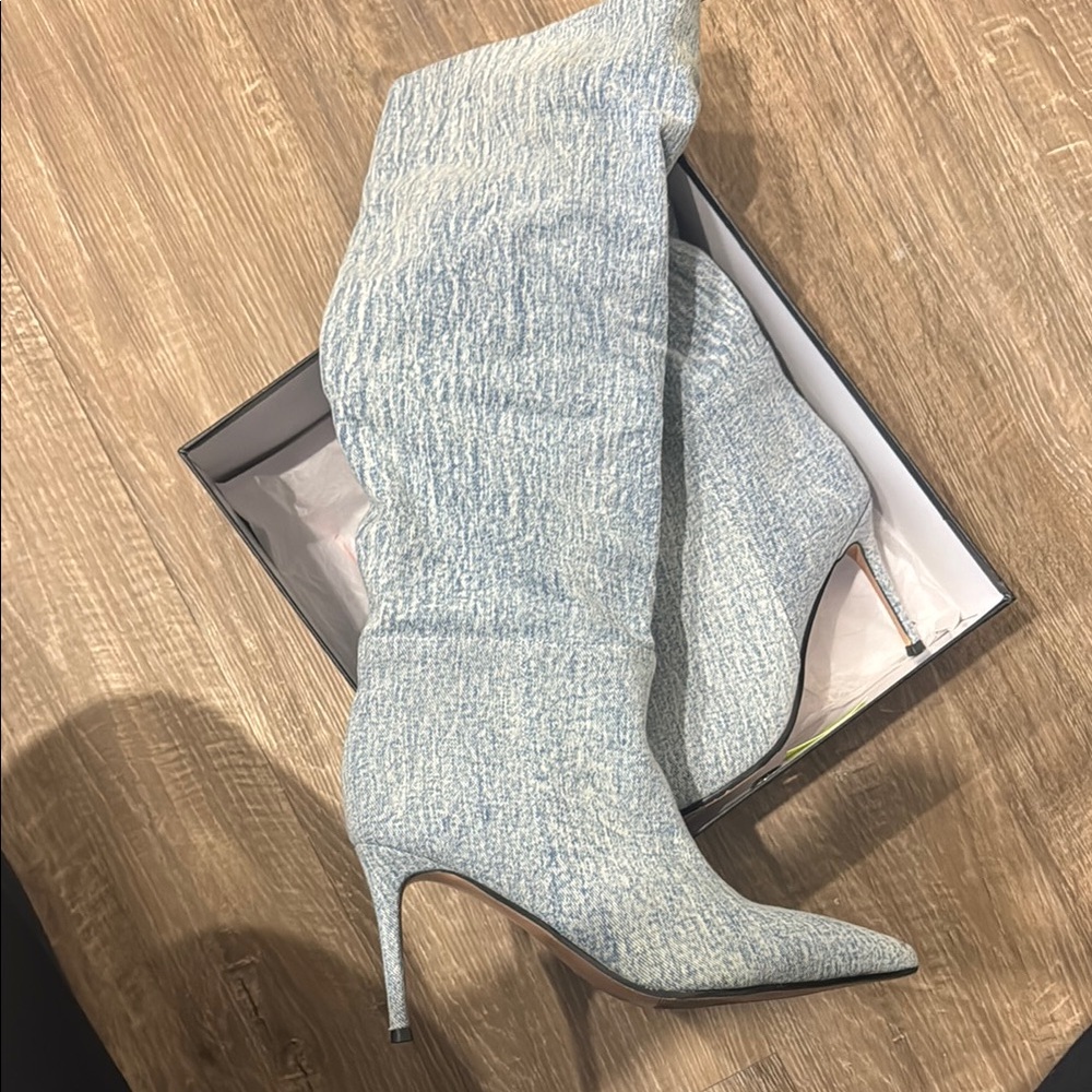 Denim azalea wang boots